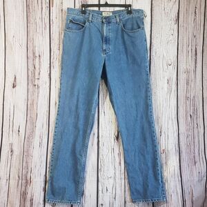L.L. Bean Jeans 36 x 32 Straight Blue Cotton Men Tall Classic Fit Label
